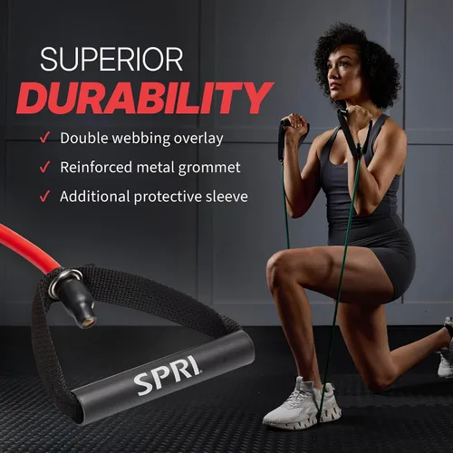 Miniatura 6 de SPRI Xertube Resistance Bands with Handles – All Exercise Cords Sold Separately with Home Gym Workout Fitness Door Anchor Attachment Option