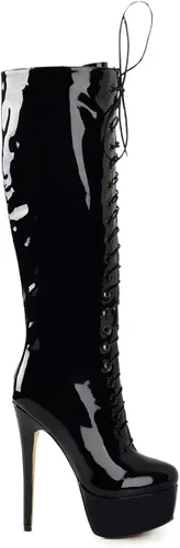 Miniatura 5 de Richealnana Botas altas hasta la rodilla con cordones y plataforma para mujer
