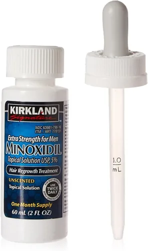 Minoxidil para hombres 5% extra fuerte crecimiento del cabello para hombres JwwtBd, suministro de 3 meses por Kirkland Signature, paquete de 3