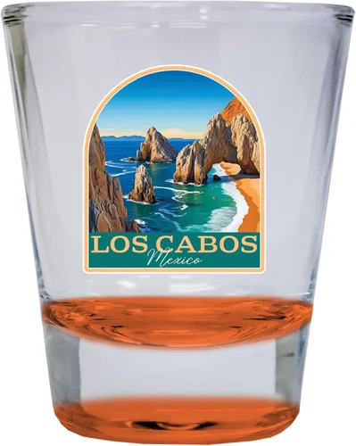 Miniatura 4 de Los Cabos Mexico Design B Souvenir - Vaso de chupito redondo de 1.5 onzas, color rojo, paquete de 4