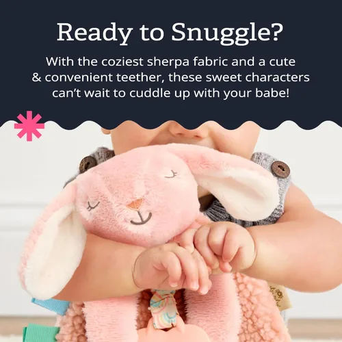 Miniatura 6 de Itzy Ritzy - Itzy Lovey incluye mordedor - Baby Lovey con mordedor, cintas texturizadas y brazos colgantes - Cuenta con sonido arrugado, tela Sherpa