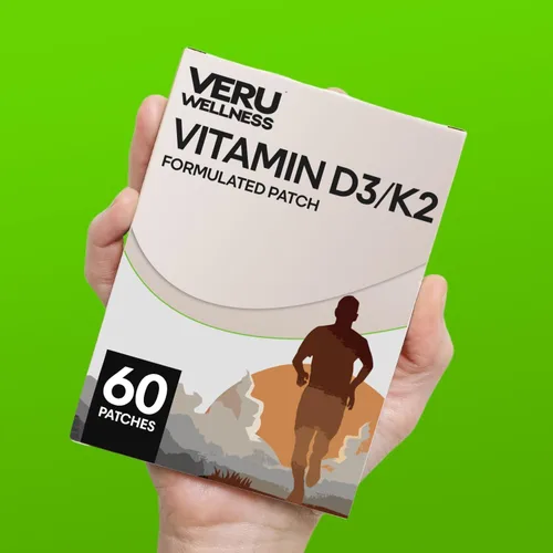 Miniatura 2 de Veru Wellness D3/K2 Essential Patch - Parche diario de vitamina D3 y K2, parche adhesivo fácil de usar, 60 unidades, suministro para 60 días