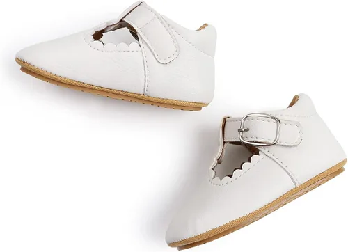 Miniatura 6 de Zapatos planos Mary Jane para bebés y niñas con Bownot, suela suave, suela suave, piel sintética, recién nacidos, primeros pasos, para fiesta