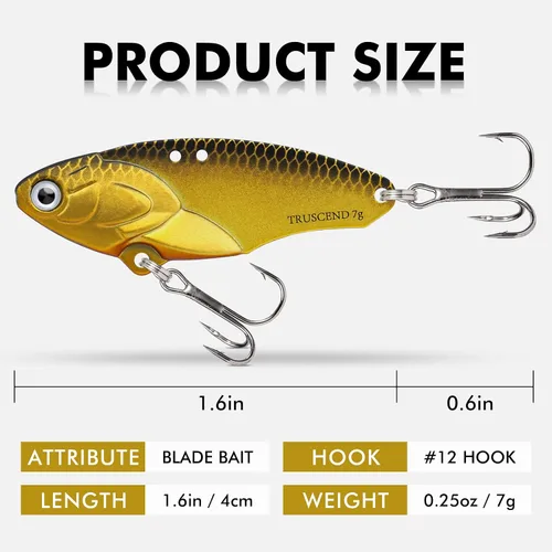 Miniatura 2 de TRUSCEND Cebos Giratorios de Pesca Swim o Jig para Agua Dulce y Salada, Señuelos de Pesca Rooster Tail para Trucha Lubina Lucioperca Crappie Salmón