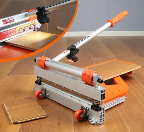 Miniatura 14 de CUTTEREX Heavy Duty 13" profesional cortador de piso de vinilo, pisos multicapa, parquet, paneles de pared de fibrocemento, base cóncava de goma
