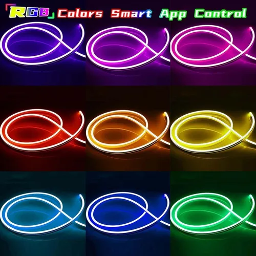 Miniatura 2 de Luces de tira de neón L8star, luces de cuerda de neón LED de 32.8 pies/10m con control remoto APP, luces de tira de neón LED flexibles impermeables