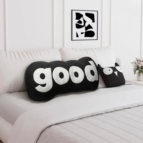 Miniatura 16 de Johnear Almohada Grande para Cabecero de Algodón y Lino, Cojín para Cama Diurna, Respaldo, Almohada Cilíndrica de Soporte y Posicionamiento