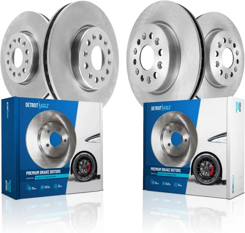 Miniatura 25 de Detroit Axle - Rotores de freno para Jeep Compass 2015-2022 Renegade 2016-2022 Fiat 500X 2016-2022, 2018, 2019, 2020, 2021. Reemplazo de rotores