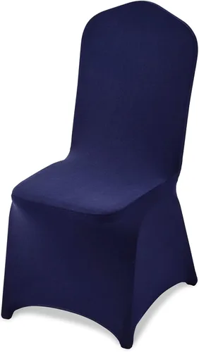 Miniatura 68 de VEVOR 150 fundas blancas para sillas de poliéster y elastano, fundas elásticas para bodas, fiestas, comedor, banquetes, sin pinzas, 150