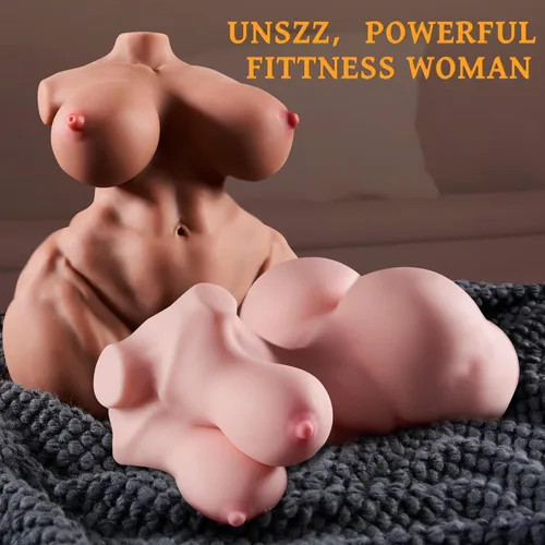 Miniatura 4 de Muñecas sexuales masculinas de tamaño real de 12 libras para hombres, muñeca sexual realista de torso con pechos grandes suaves, culo grande
