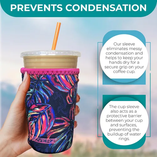 Miniatura 5 de Funda Koverz para café helado, funda aislante de neopreno para taza, se ajusta a una taza de café de 32 Oz., lavable y reutilizable, accesorios