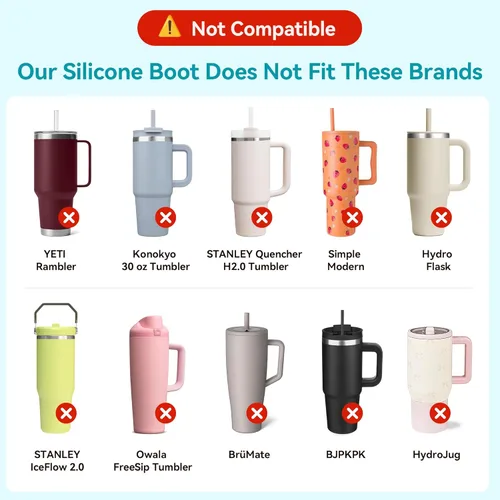 Miniatura 3 de Silicone Boot for Owala Water Bottle 24oz 32oz 40oz, Anti-Slip Protective Sleeve Bottom Bumper Protector for FreeSip, Twist, and Flip Stainless Rosa