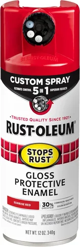 Miniatura 125 de Rust-Oleum 376855 - Pintura en aerosol antióxido personalizada 5 en 1, 12 onzas, color negro mate, (paquete de 1)