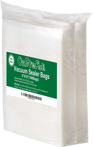 Miniatura 10 de O2frepak 400 Bolsas Selladoras al Vacío Tamaño Cuarto de Galón 8" x 12" Sin BPA y Prevención de Perforaciones, Bolsas de Congelador con Sellado al