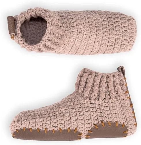 Los Pimas Pantuflas de casa cómodas y lindas para mujer de interior Calcetines de pantuflas hechos a mano para mujer con agarre antideslizante 100