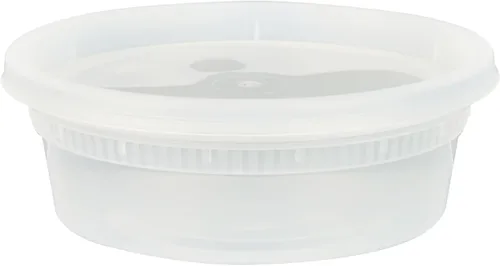 Miniatura 11 de Restaurantware -Asporto - Cajas para llevar de 8 onzas, 25 recipientes redondos para sopa para microondas - Tapas de plástico transparente
