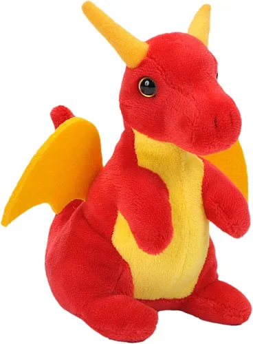 Wild Republic, Pocketkins, Dragón, animal de peluche, 5 pulgadas, regalo para niños, juguete de peluche, botellas de agua recicladas