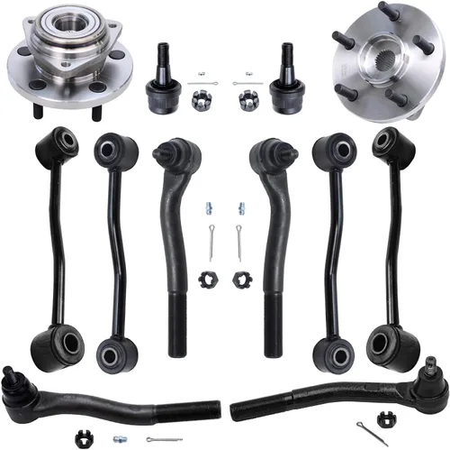 Miniatura 21 de Detroit Axle - Kit de extremo delantero RWD para Chrysler 300 Dodge Challenger Charger Upper Lower Control Arms rótulas de rodamiento de rueda Bujes