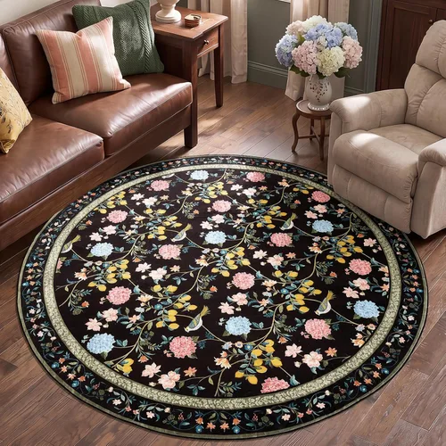 Miniatura 76 de Jinchan Alfombra Floral de Pasillo, 2x5, Alfombras Antideslizantes Lavables a Máquina, Alfombra Suave de Pelo Bajo para Pasillo, Resistente a