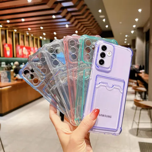 Miniatura 39 de Tuokiou Funda para Samsung Galaxy A14 5G, Fundas Protectoras Transparentes con Ranura para Tarjetas, Funda Cartera de TPU Suave Ajustada Resistente