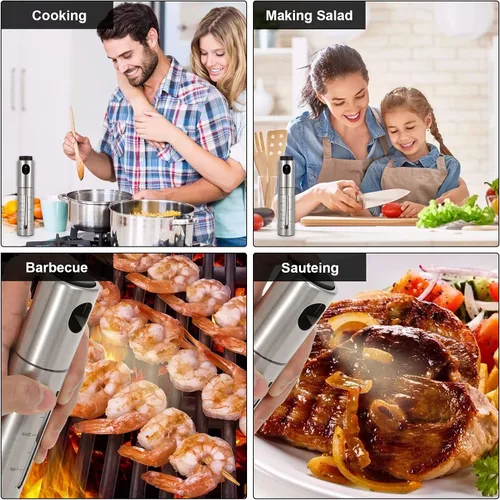 Miniatura 5 de Pulverizador de aceite para cocinar, rociador de aceite de oliva para freidora de aire, vinagre de barbacoa, hornear a la parrilla (versión 2021)
