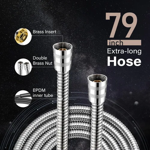 Miniatura 6 de Filtered Shower Head 7 Spray Mode High Pressure Shower Head with Handheld Water Softener Filters Beads,79" Long Hose,Built-in Power Wash Mode