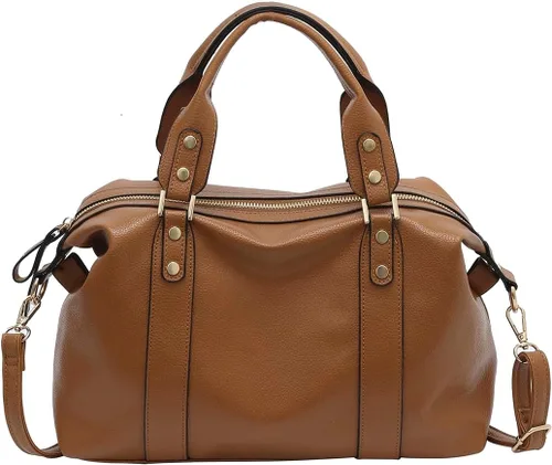 Miniatura 14 de Bolsos y carteras para mujer, bolso de mano de cuero vegano para mujer, bolso de hombro, bolso de viaje con compartimentos
