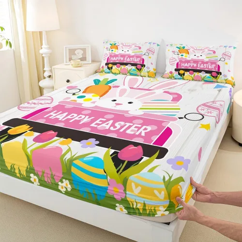 Miniatura 22 de Bonita sábana bajera ajustable para niños, tamaño individual, juego de ropa de cama rústica de pollo, decoración de dormitorio para niños y adultos