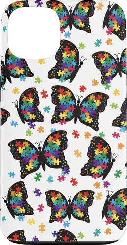 Miniatura 7 de Funda con patrón de rompecabezas de mariposa para iPhone 17