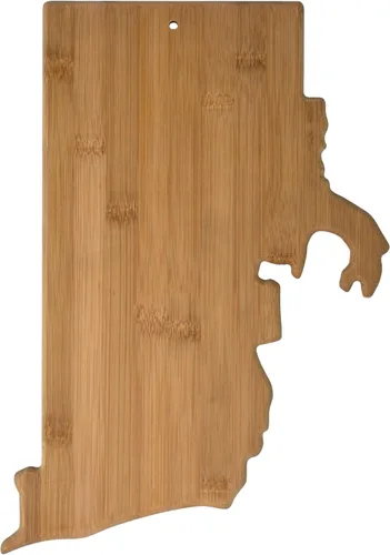 Miniatura 25 de Tabla para cortar y servir modelo Alabama de Totally Bamboo, de bambú 100%, para cocina y entretenimiento, Alabama, Marrón