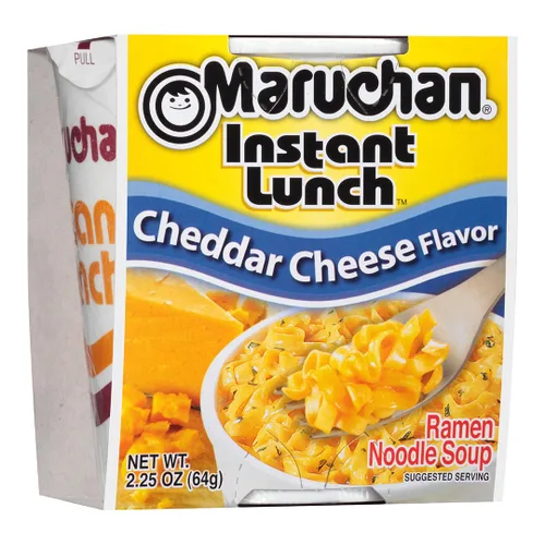 Miniatura 4 de Maruchan Fideos Ramen Instant Lunch con sabor a queso cheddar, sopa de fideos instantáneos estilo japonés, comida rápida y fácil, taza de 2.25 onzas