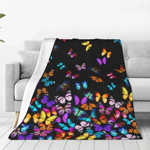 Miniatura 11 de Manta de flores de gato, suave, cálida, ligera, acogedora manta de felpa para cama, sofá, oficina, decoración de regalos para niños y mujeres, 50 x