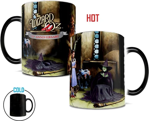 Miniatura 5 de Morphing Mugs Wizard of Oz - Taza de cerámica para el 75 aniversario (bruja fundida), color negro