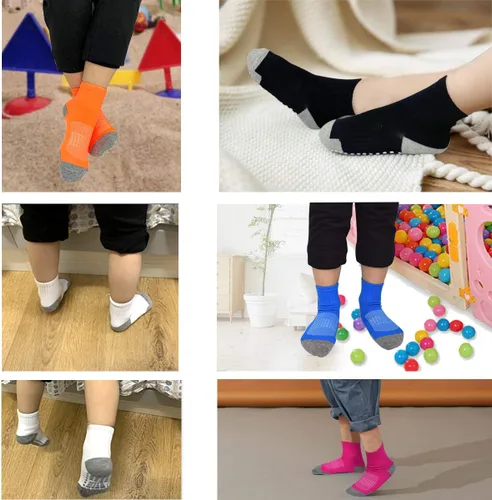 Miniatura 4 de LA DEARCHUU Calcetines para niños pequeños con puños antideslizantes para bebés, 6 pares para 1-7 años