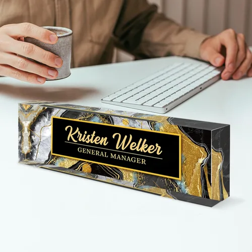 Miniatura 8 de Placa de Nombre Personalizada, Decoración de Oficina Personalizada - Accesorio de Escritorio de Acrílico, Regalos de Oficina para Empleados