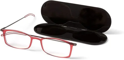 ThinOptics - Gafas de Lectura Funda regular/rectángulo rojo