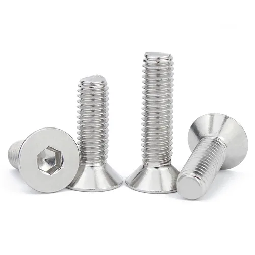 Miniatura 29 de Tornillos de cabeza plana M4 de 0.787 in, tornillo y perno de cabeza plana M4-0.028x0.787 in, pernos avellanados de acero inoxidable, accionamiento