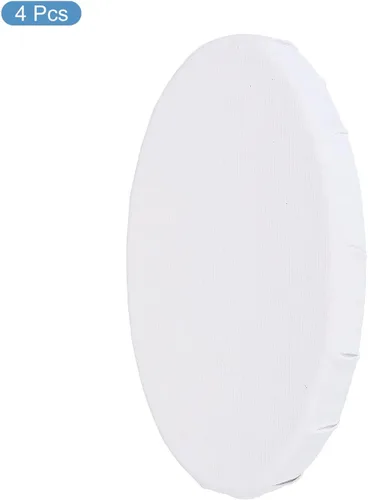 Miniatura 3 de PATIKIL Paneles de lienzos de pintura para pintura, paquete de 4 paneles ovalados de madera de 4 x 6 pulgadas, paneles de arte en blanco estirados