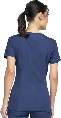 Miniatura 4 de Cherokee WW645 - Camiseta médica con cuello en V para mujer, moderna y clásica, con 3 bolsillos, lazo para instrumentos y tela resistente a