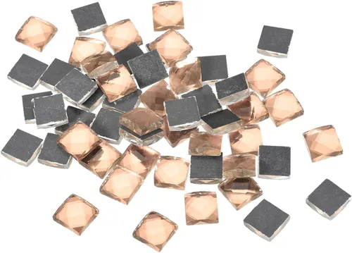 Miniatura 9 de MECCANIXITY Azulejos de mosaico, 55 piezas, 13 caras de cristal con purpurina de 0.4 x 0.4 in para manualidades a granel, kits de arte de mosaico