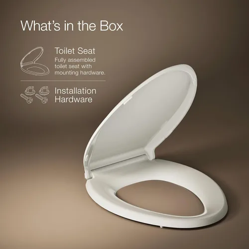 Miniatura 11 de Kohler 4636-RL-47 Cachet ReadyLatch Asiento de inodoro alargado de cierre silencioso, color beige (almond)