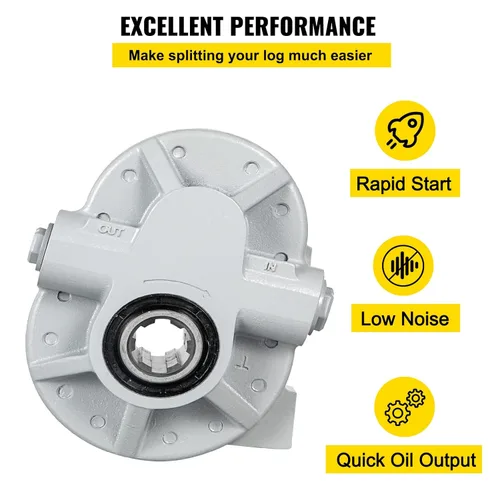 Miniatura 6 de Bomba hidráulica Bestauto 16.6GPM Motor hidráulico 540RPM Divisor de troncos 2500PSI Bomba hidráulica divisor de troncos SAE 12 Puerto de salida