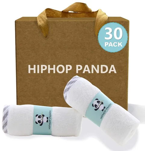 Miniatura 8 de HIPHOP PANDA Toallitas para bebé, rayón hecho de bambú - 2 capas ultra suaves y absorbentes, toalla facial de baño para recién nacidos - toallitas