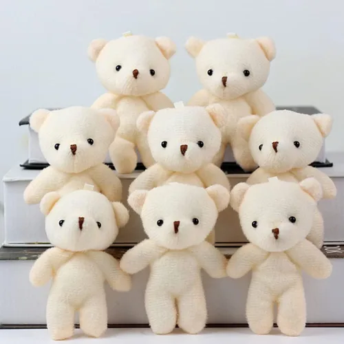 Miniatura 2 de Paquete de 12 mini colgantes de oso adorables osos pequeños para llaveros, mochilas, bolsos, manualidades, figuras de oso ligeras y portátiles