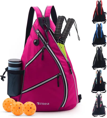 Miniatura 14 de ZOEA Bolsa de pickleball, bolsa deportiva de pickleball para mujeres y hombres, mochila de pickleball ajustable con gancho para cerca, soporte