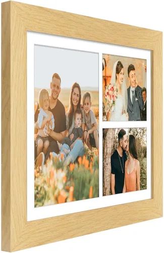 Miniatura 147 de Marcos de Fotos Collage de 13.5X15.5 con 7 Aberturas para Fotos de 4X6, Marco de Fotos Múltiples con Paspartú para Decoración de Pared, Grano