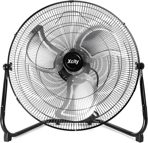 Miniatura 10 de Xcity Ventiladores de piso industriales de metal de 12 pulgadas, máximo 1800 CFM, ventilador de alta velocidad resistente con inclinación ajustable