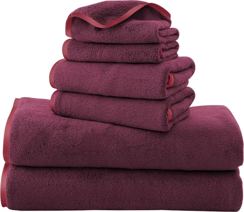Miniatura 38 de TENSTARS Toallas de baño de seda con dobladillo para baño en liquidación - 27 x 55 pulgadas, ligeras, finas y de secado rápido, toalla absorbente