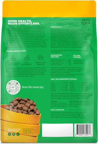 Miniatura 9 de Get Joy Bocadillos liofilizados de carne de res cruda, alta en proteínas sin cereales, mezclador y complemento de comida seca para perros