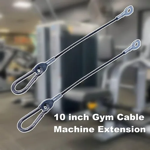 Miniatura 5 de J Bryant Cables de gimnasio de extensión de máquina de cable de 10 pulgadas (2 piezas) con mosquetón de acero inoxidable para sistemas de poleas